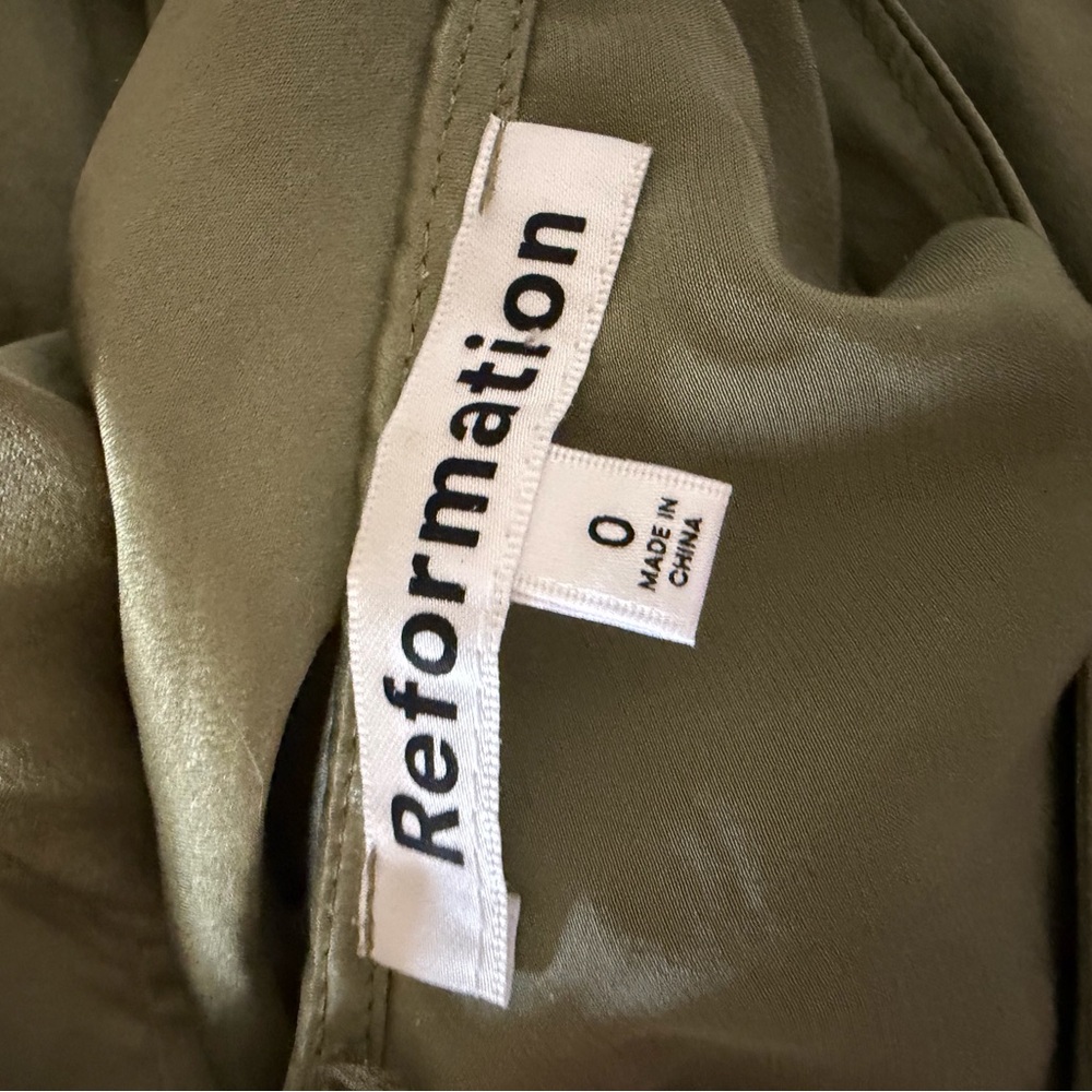 Reformation Casette Silk Cross-Back Dress - Picture 5 of 6